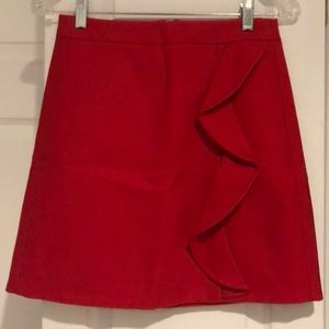 J Crew red skirt